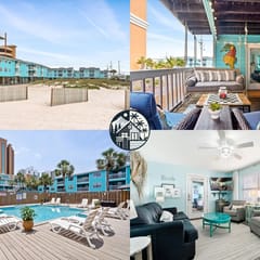 Beachfront Condo with Pool & Porch Swing